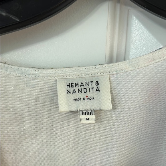 Hemant & Nandina Vintage Floral Puff Sleeve Dress size medium worn once - Picture 2 of 4